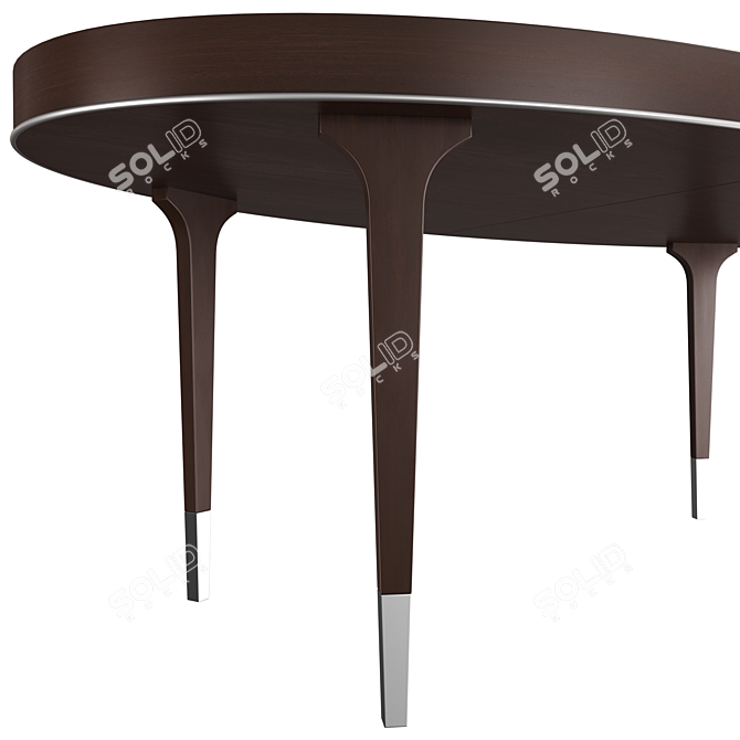 Elegant Oval Dining Table 3D model image 2