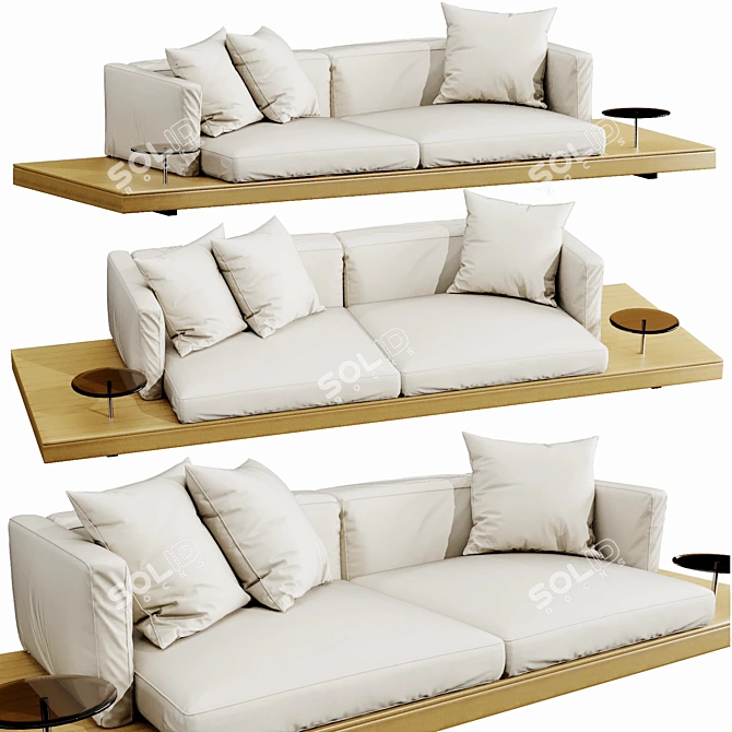 Contemporary B&B Italia Dock Sofa 3D model image 4