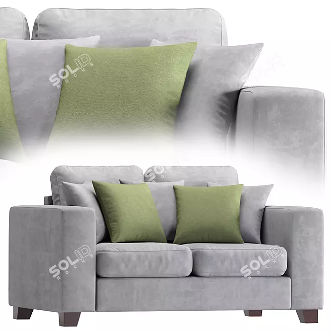 Modern Gray Sofa MT 3D model image 1