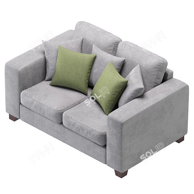 Modern Gray Sofa MT 3D model image 2