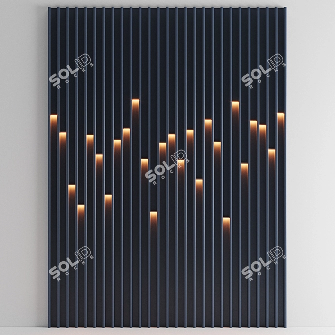 Title: Versatile Decorative Panel - Customizable & Illuminated 3D model image 5