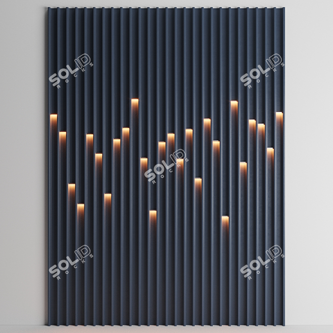 Title: Versatile Decorative Panel - Customizable & Illuminated 3D model image 6