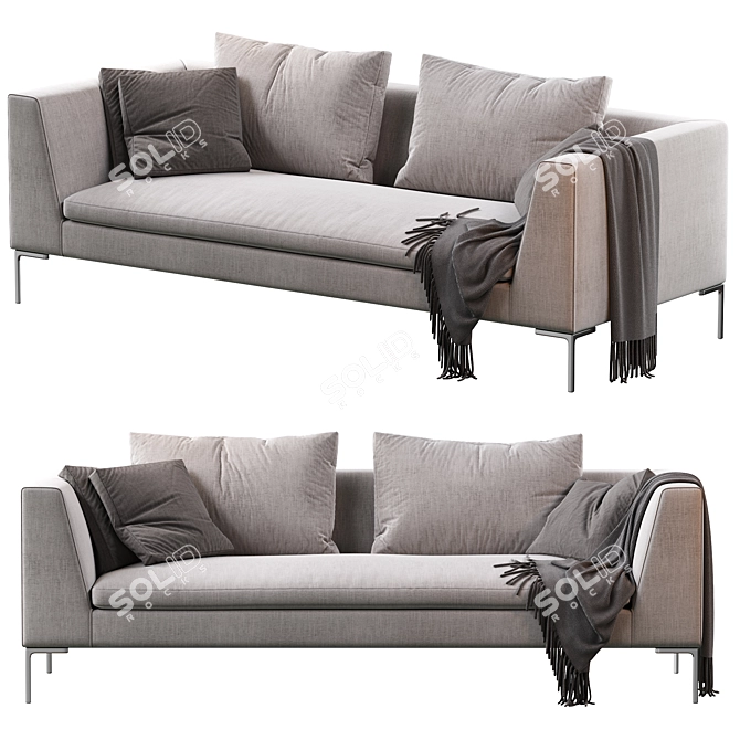 Contemporary Charles Sofa 3D model image 1