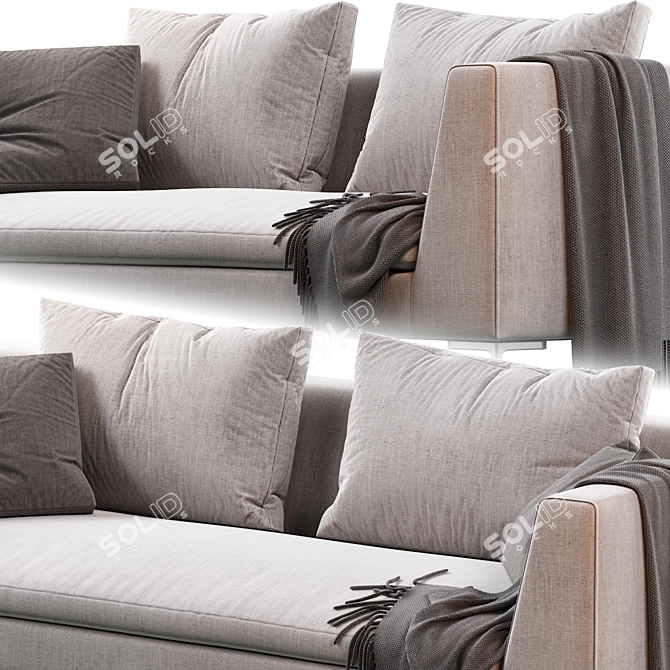 Contemporary Charles Sofa 3D model image 4