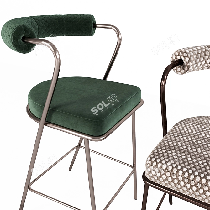 BABA Stool: Designer Serena Confalonieri's Stylish Seating Solution 3D model image 3