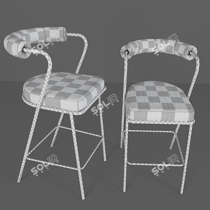 BABA Stool: Designer Serena Confalonieri's Stylish Seating Solution 3D model image 4