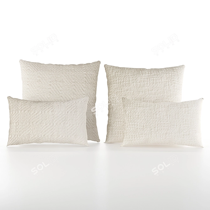 Cozy Merino Wool Pillow Collection 3D model image 1