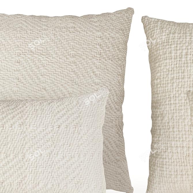 Cozy Merino Wool Pillow Collection 3D model image 2
