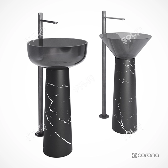 Modern Albume Sinks by Antonio Lupi 3D model image 1