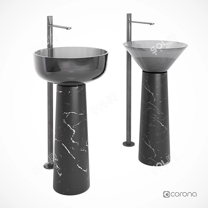 Modern Albume Sinks by Antonio Lupi 3D model image 3