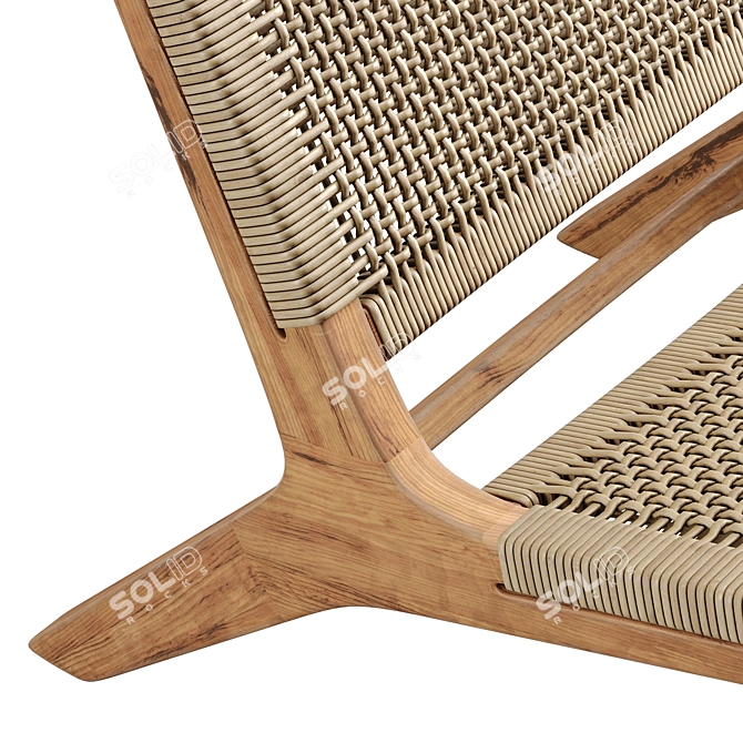 Nairobi Woven Garden Armchair: Elegant and Durable 3D model image 2