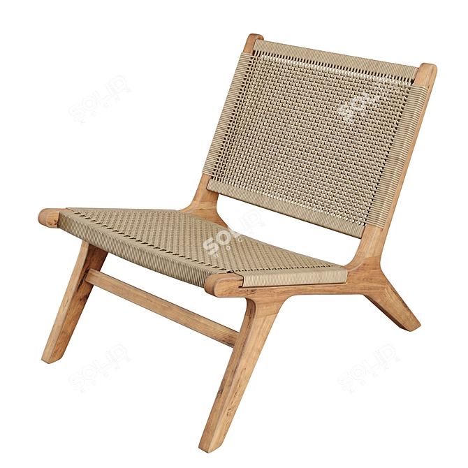 Nairobi Woven Garden Armchair: Elegant and Durable 3D model image 4