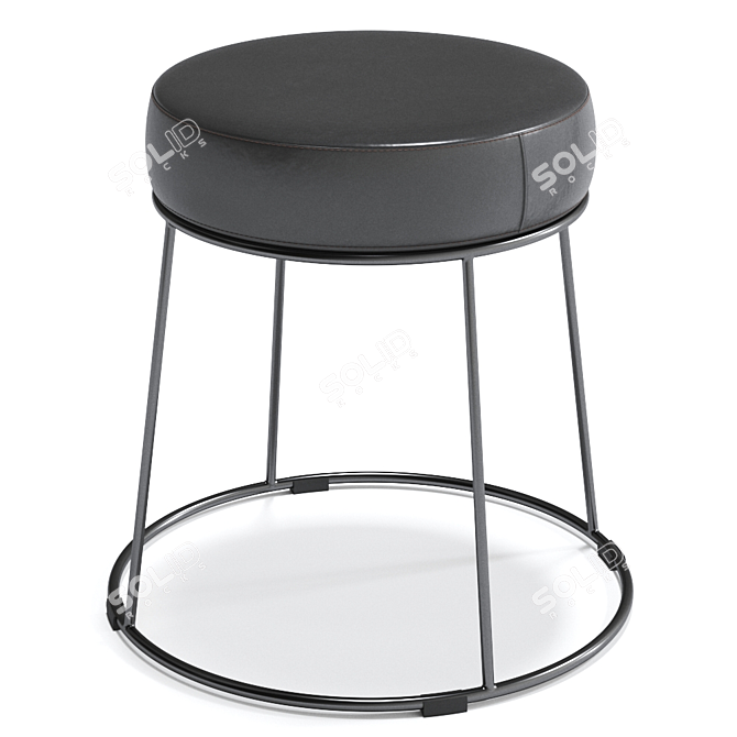 Cody Low Stool: Stylish Seating Solution 3D model image 6