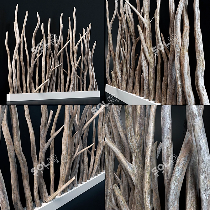 Crooked Branch Planter: Old and Unique 3D model image 2