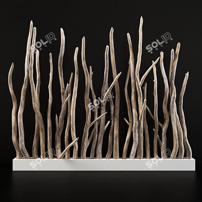 Crooked Branch Planter: Old and Unique 3D model image 3