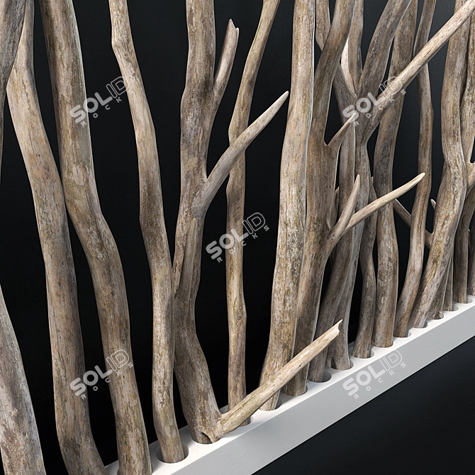 Crooked Branch Planter: Old and Unique 3D model image 4