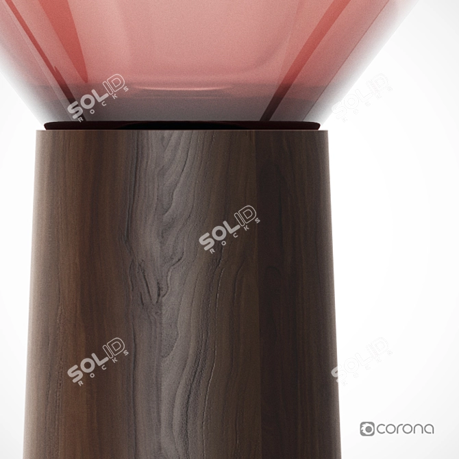 Sleek Indigo Wood Sink 3D model image 2