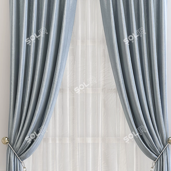 Versatile Curtain 627: Enhanced Design 3D model image 3