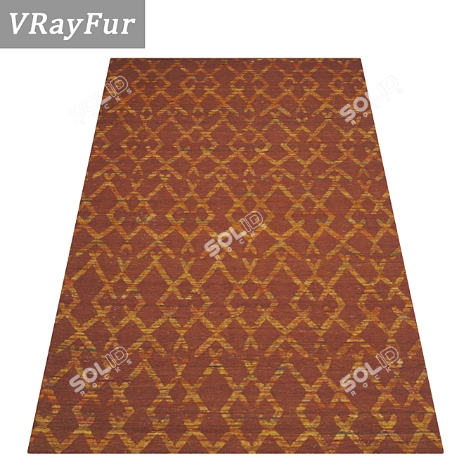 Luxury Carpets Set - High-Quality Textures 3D model image 2