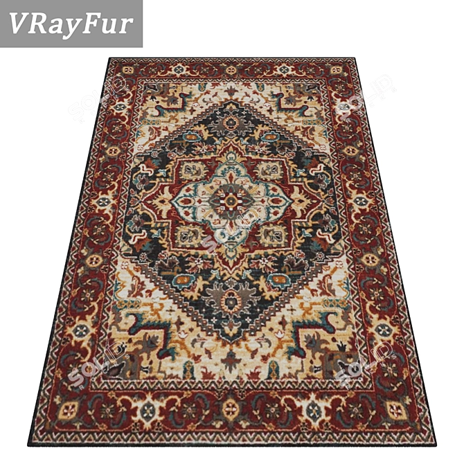 High Quality Carpets Set 3D model image 2