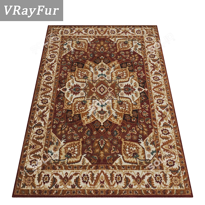 High-Quality Carpets Set 3D model image 2