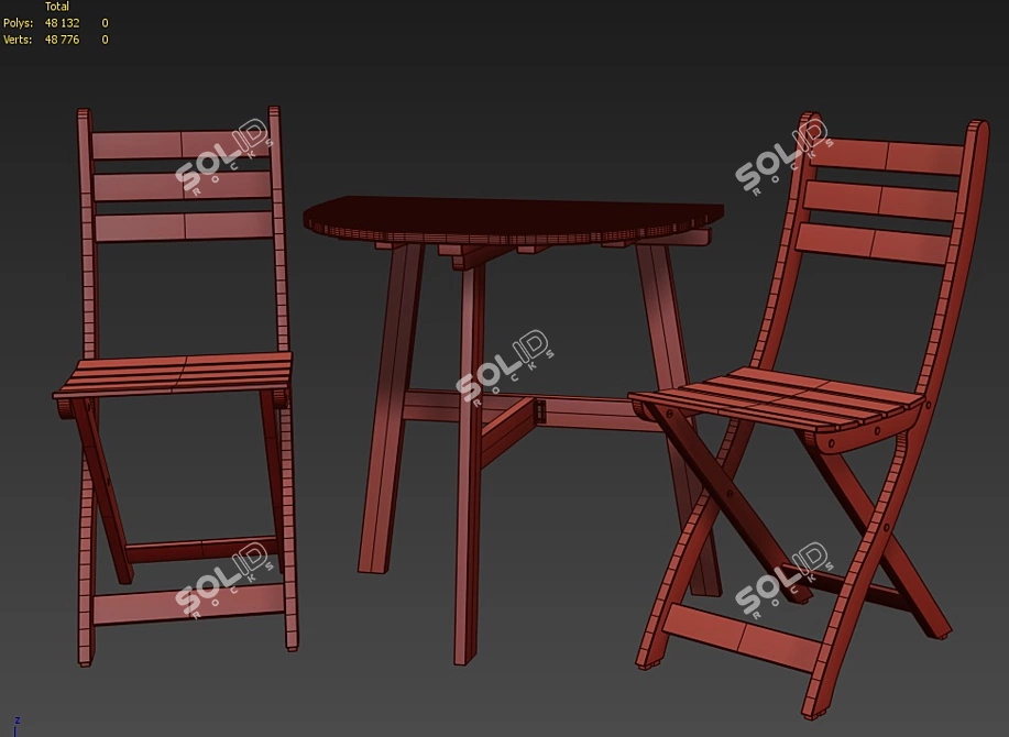 ASKHOLMEN Garden Furniture Set 3D model image 2