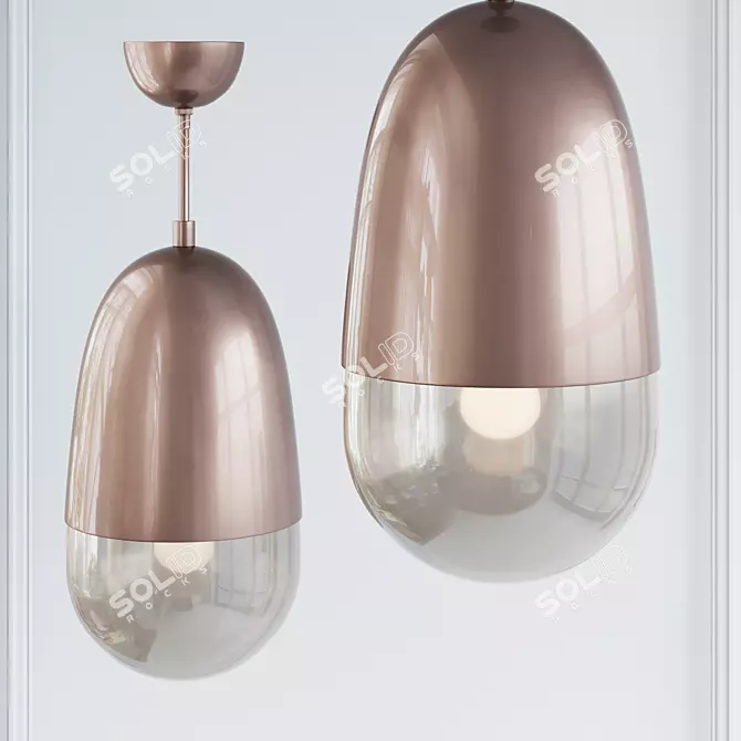 Elegant Germaine Pendant Light 3D model image 1