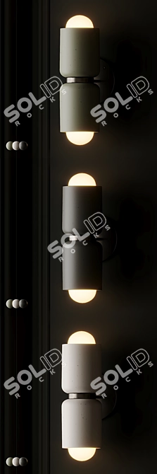 Terra 2 Wall Sconce: Sleek Ceramic and Metal Design 3D model image 5