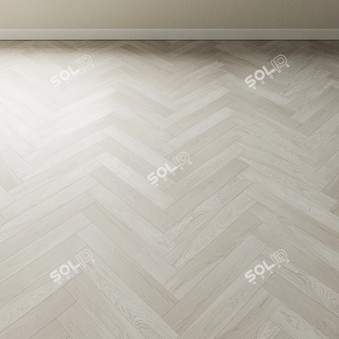 Bleached Albatros Oak Parquet 3D model image 4