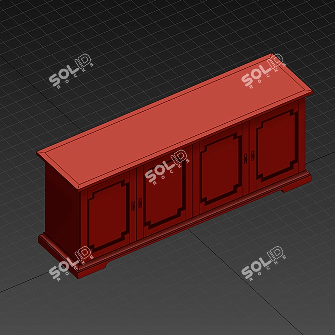 Lexington Corbett Media Console 3D model image 2