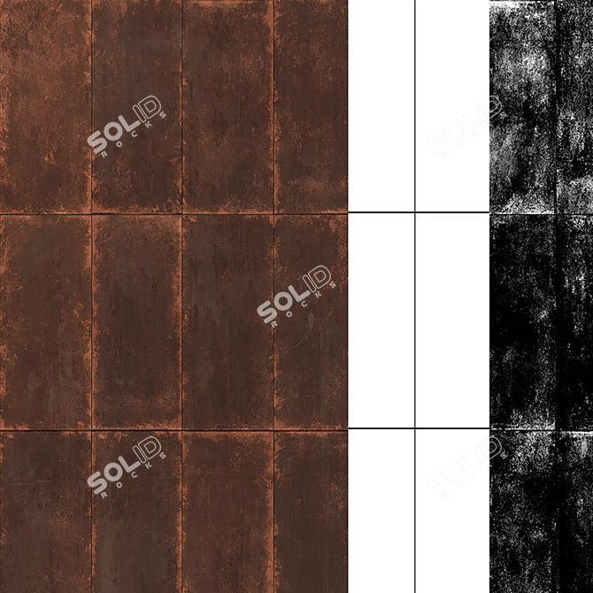 Rugged Rusty Metal Textures 3D model image 3