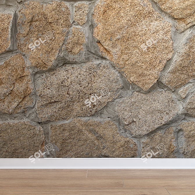 Seamless Stone Cladding: Ultra HD 3D model image 1