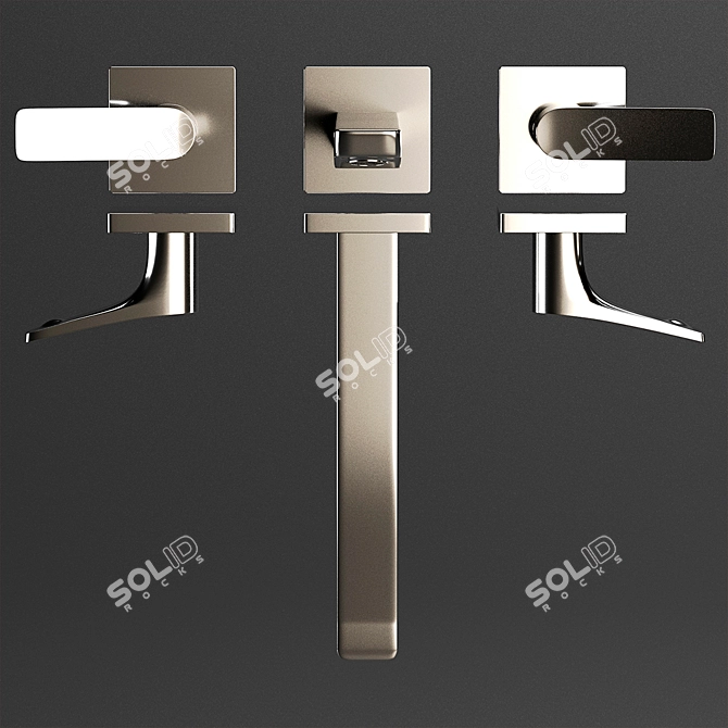 Gessi Rilievo: Elegant Chrome Bathroom Tray 3D model image 2