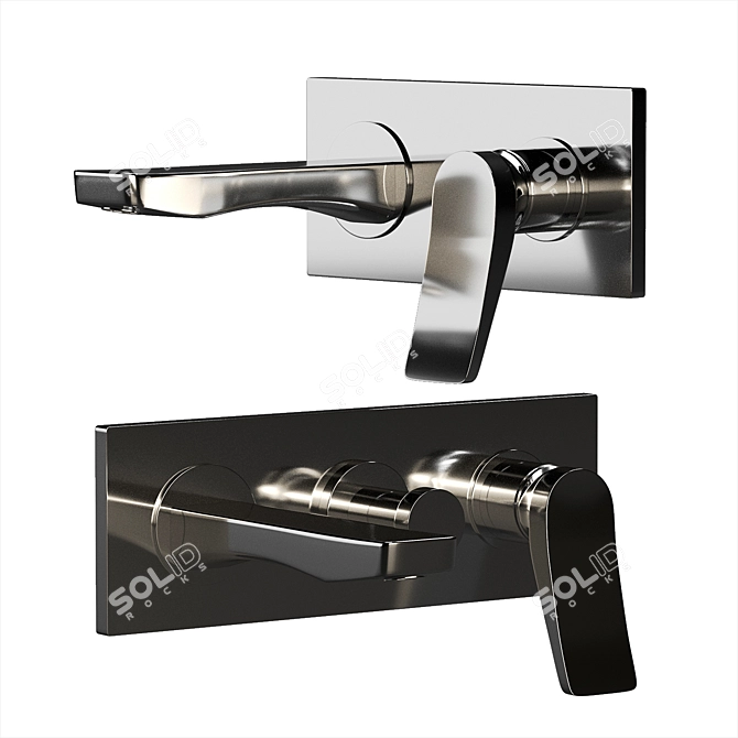 Gessi Rilievo Chrome Bathroom Shelf 3D model image 6
