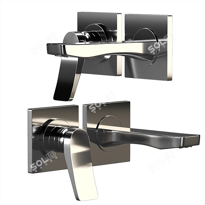 Gessi Rilievo Chrome Bathroom Accessories 3D model image 4