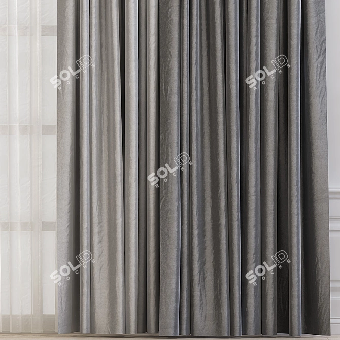 Contemporary Curtain 627 3D model image 2