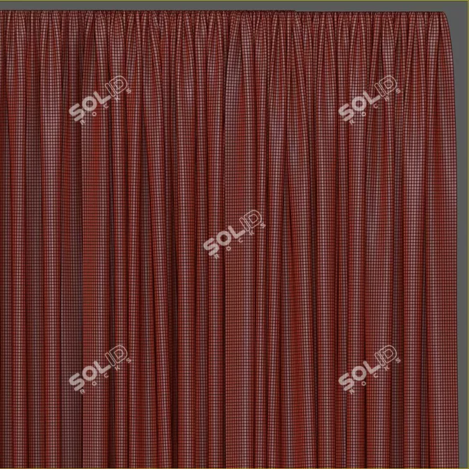 Contemporary Curtain 627 3D model image 4