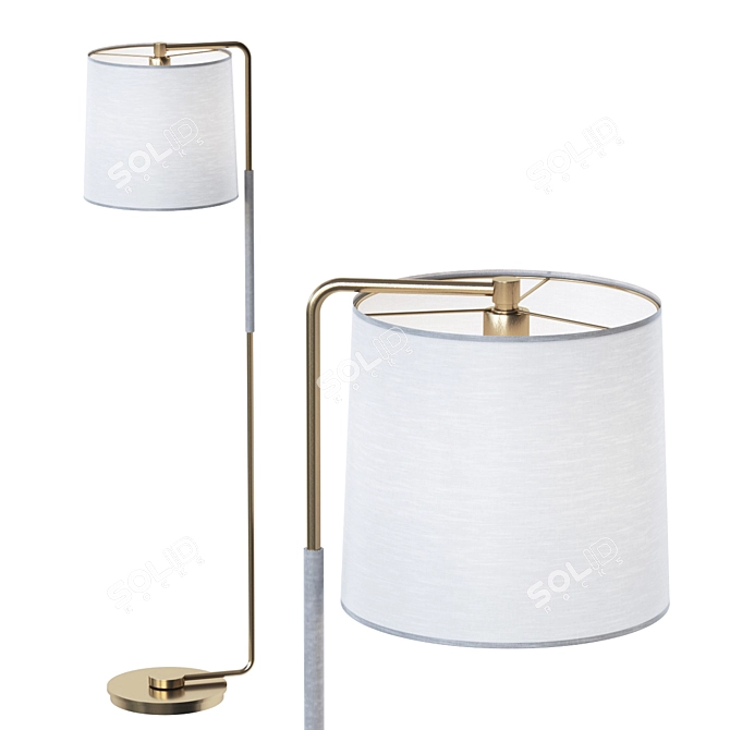 Barbara Barry Swing Floor Lamp - Elegant Lighting Choice 3D model image 2