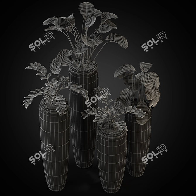 Modern Bronze Planter: Fleur ami LOFT 3D model image 3