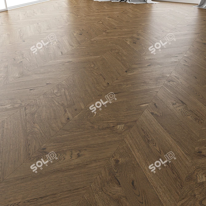 Estate Oak Parquet Set - NEW Brushed 3D model image 3