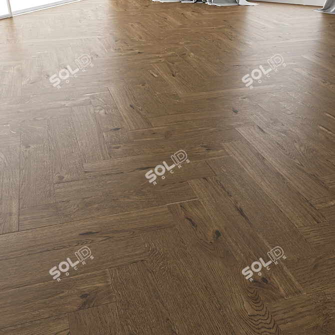 Estate Oak Parquet Set - NEW Brushed 3D model image 4