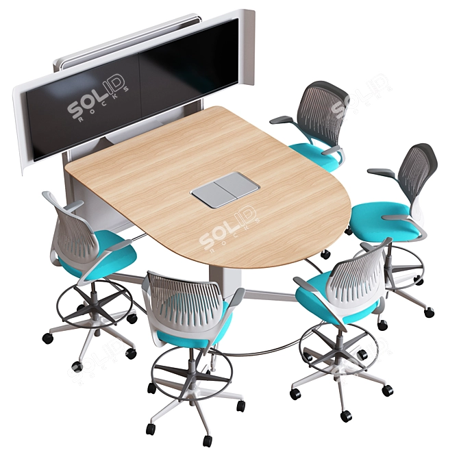 Steelcase Media:Scape D-Form Totem 3D model image 5