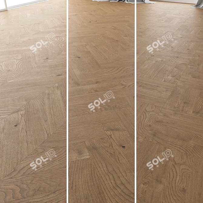 Oak Parquet Set - Estate NEW Sanded 3D model image 1