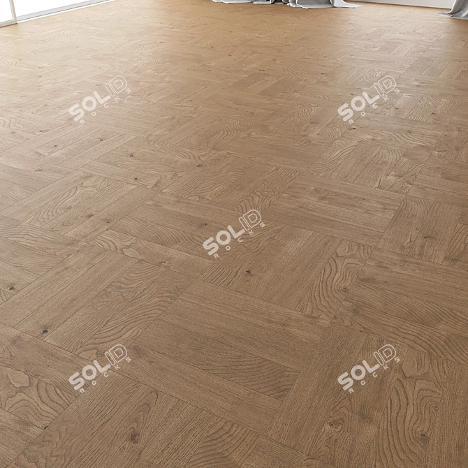 Oak Parquet Set - Estate NEW Sanded 3D model image 4