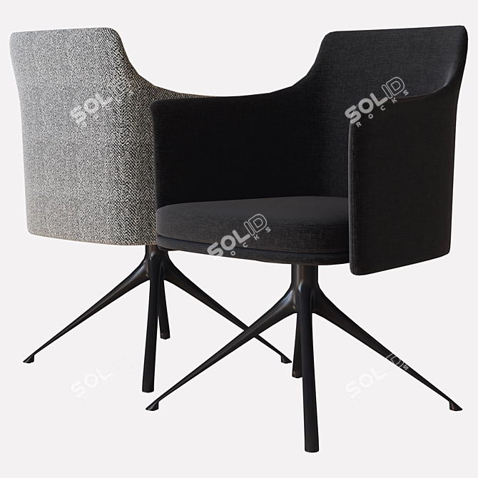 Poliform Stanford Bridge Chair: 3D Model 3D model image 2