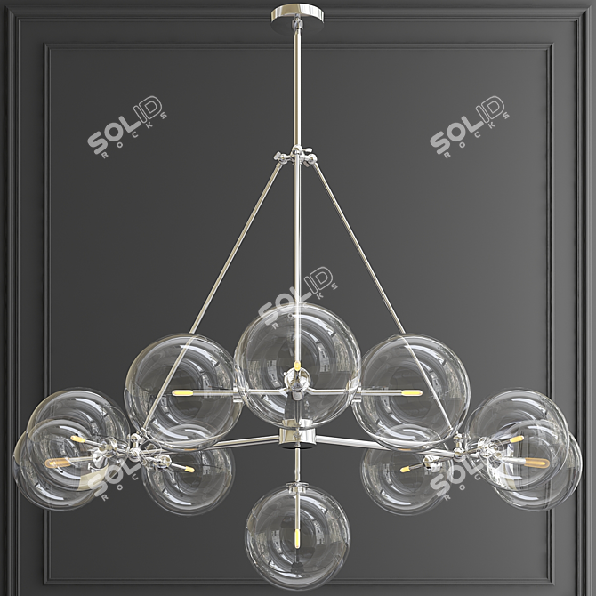 Eichholtz Bermuda Bronze Chandelier 3D model image 2