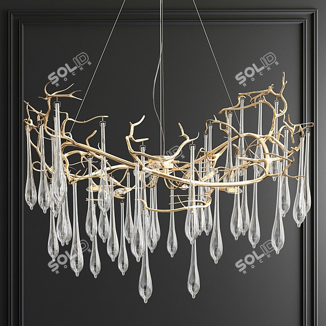 Luxury Chandelier Collection: Gala, Serip Aqua, Crown Major, RH Emile 3D model image 2