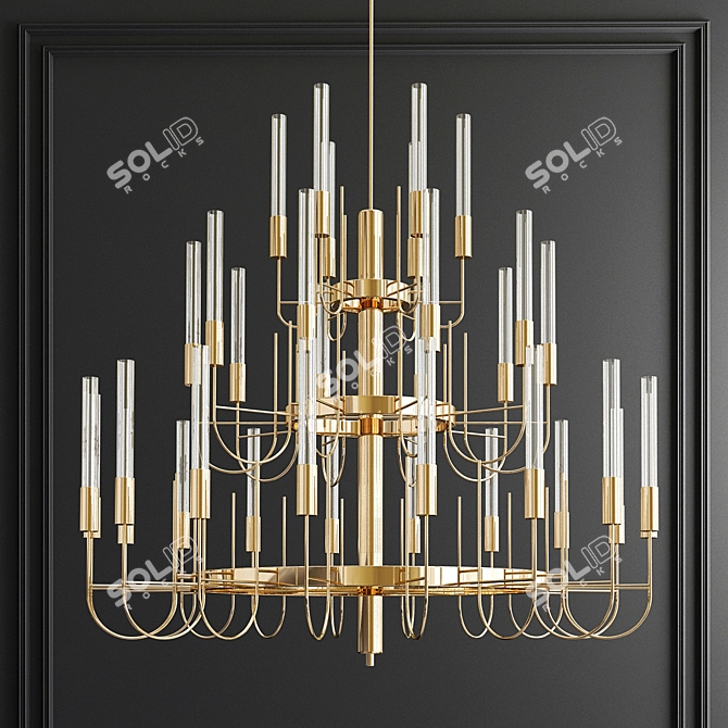 Luxury Chandelier Collection: Gala, Serip Aqua, Crown Major, RH Emile 3D model image 4