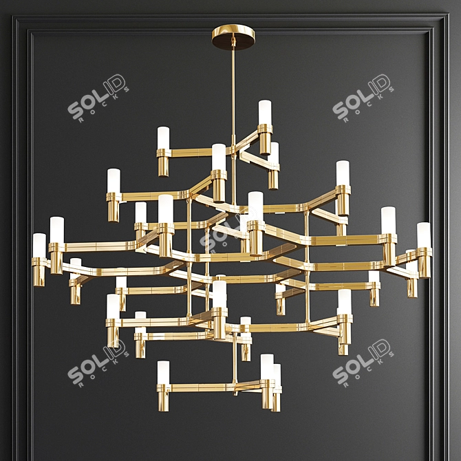 Luxury Chandelier Collection: Gala, Serip Aqua, Crown Major, RH Emile 3D model image 5