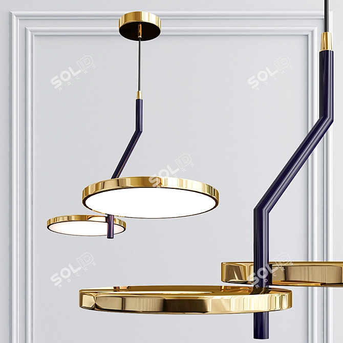 Nordic LED Pendant Light: Modern and Stylish 3D model image 1